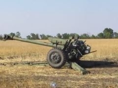 Разбитая батарея укров КПП Мариновка